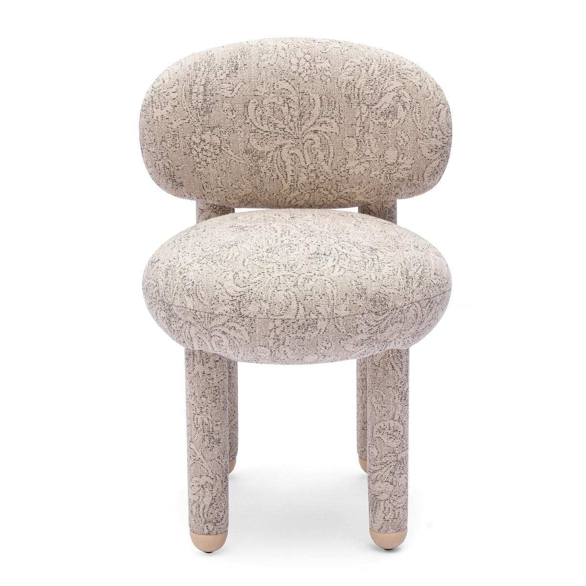 Manu Performance Fabric Side Chair accent setting paired with modern lighting
