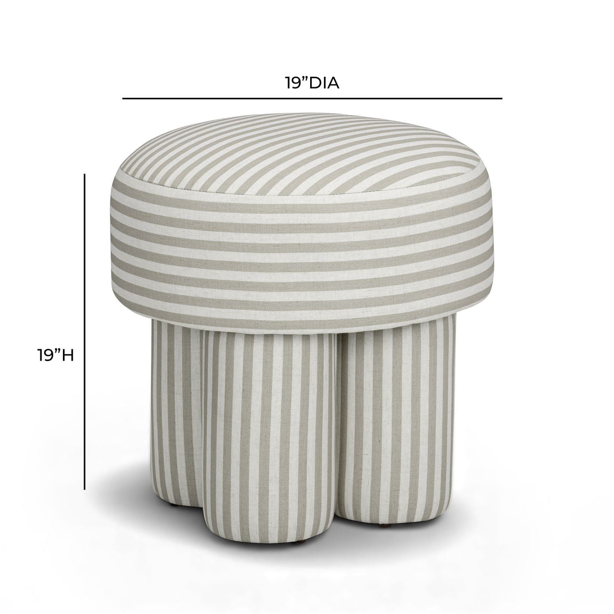 Masha Linen Accent Stool - View 14