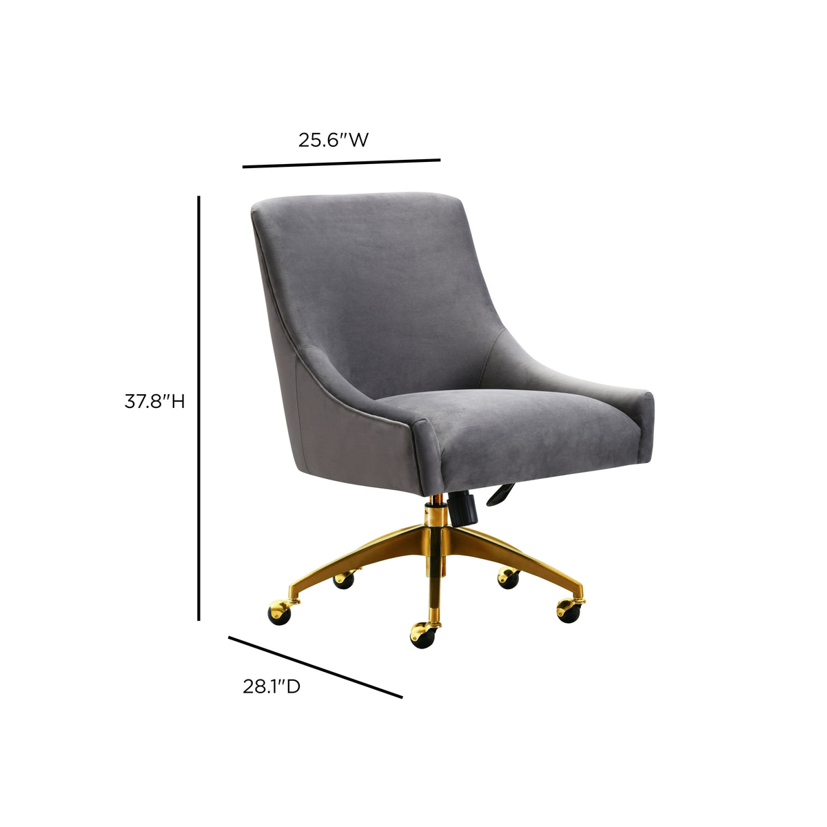 Beatrix Performance Velvet Office Swivel Chair - View 19