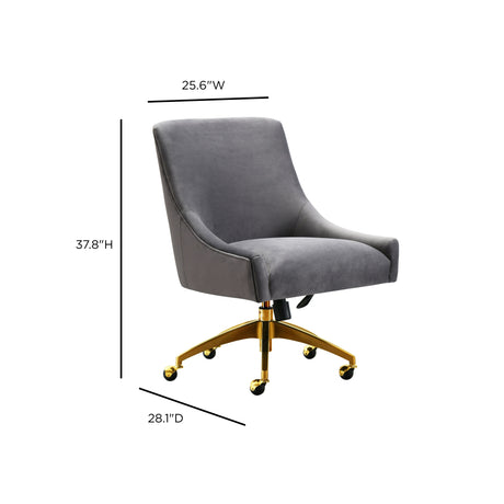 Beatrix Performance Velvet Office Swivel Chair - View 19