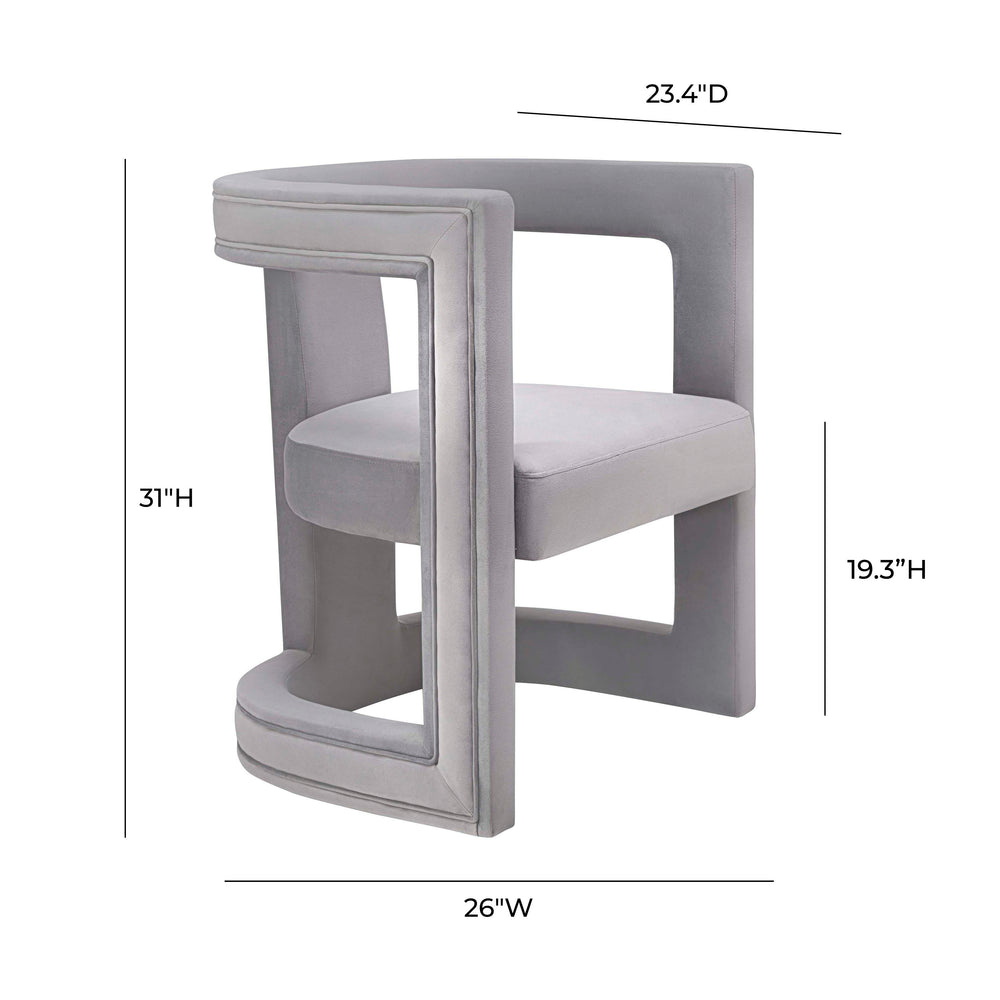 Ada Velvet Accent Chair dimensions
