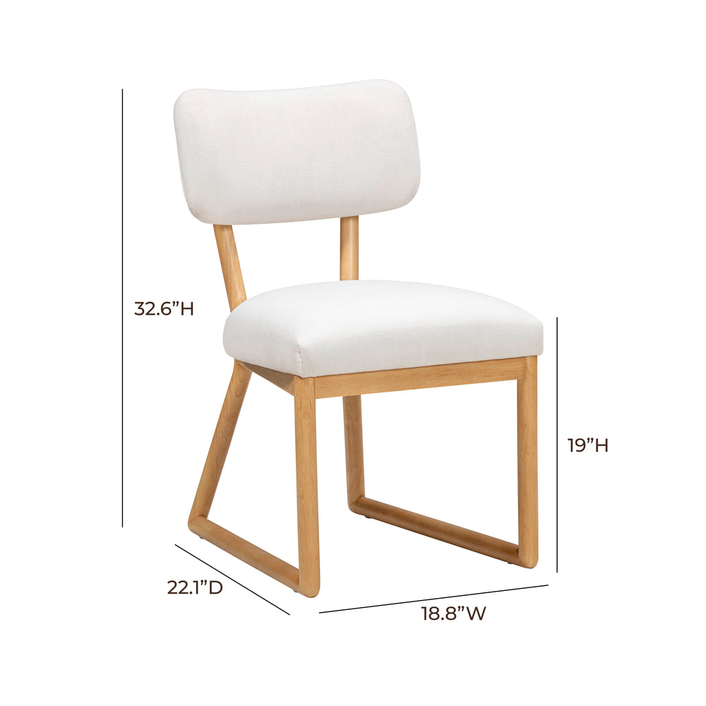 Bobbie Performance Upcycled Fabric Dining Chair dimensions