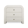 Hump 38-Inch Arched 3-Drawer Bedside Chest front elevation in white finish