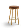 Oodle Performance Vegan Mohair Bar and Counter Stool close up of scalloped base detail