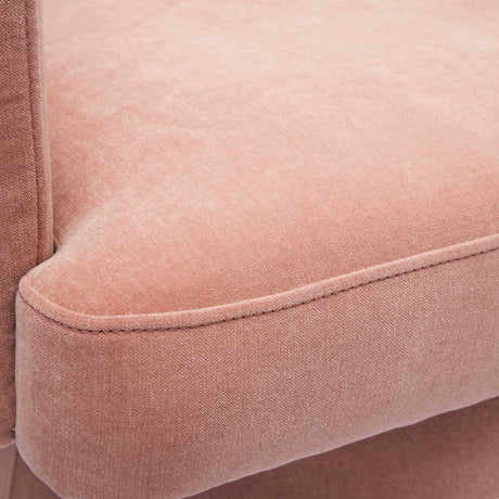 Kristen Rolling Desk Chair in Off-White concealed wheels base