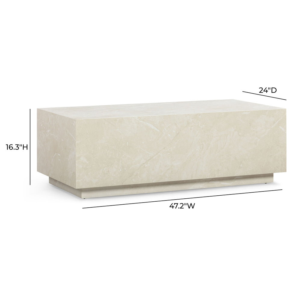 Romy 47" Rectangular Coffee Table dimensions