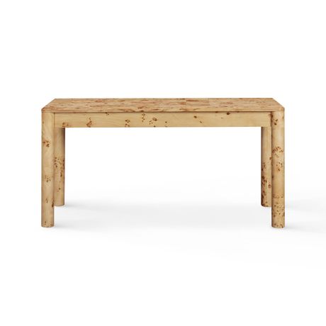 Berri 60" Natural Burl 3-Drawer Work Desk - View 6