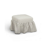 Gertrude Performance Linen Skirted Ottoman - View 8