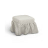 Gertrude Performance Linen Skirted Ottoman - View 8