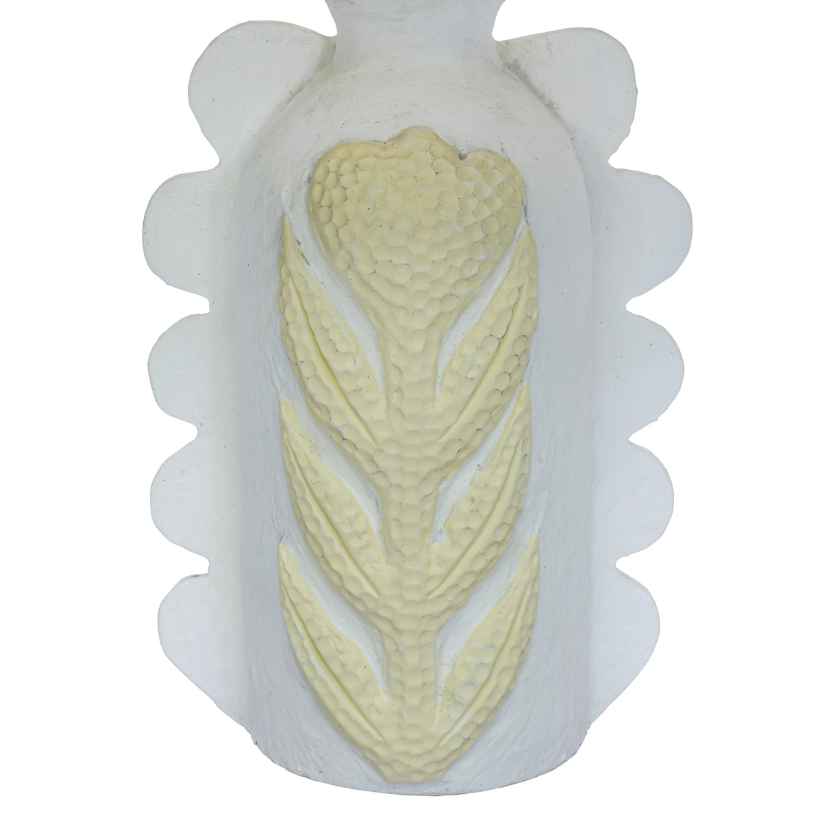 Edith Scalloped Papier Mache Flower Pleated Table Lamp - View 4