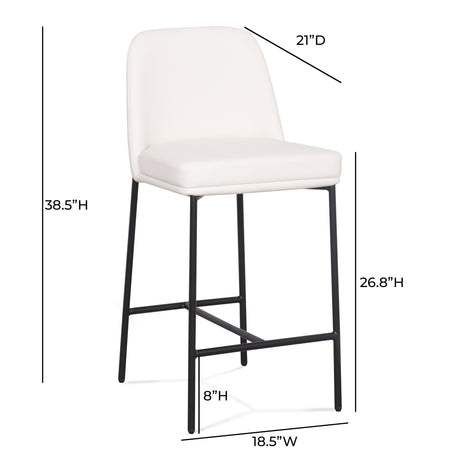 Sydney Performance Vegan Leather Counter Stool - Set of 2 - View 16