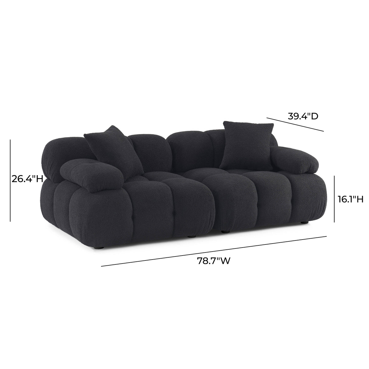 Calliope 79" Modular Loveseat - View 28