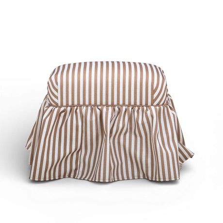 Gertrude Performance Linen Skirted Ottoman - View 3