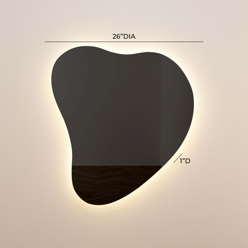 Phoebe 26" LED Teardrop Wall Mirror dimensions