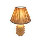 Edith Scalloped Papier Mache Flower Pleated Table Lamp - View 5