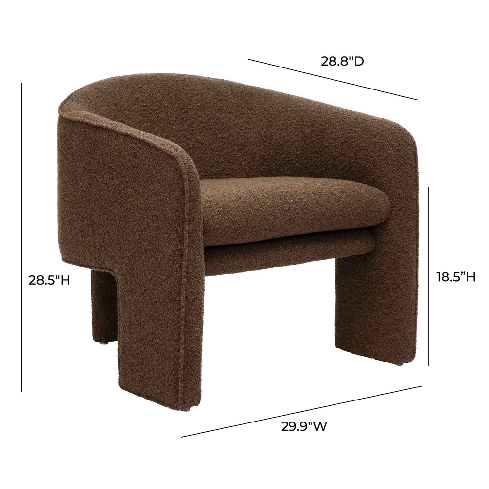 Marla Boucle Accent Chair dimensions