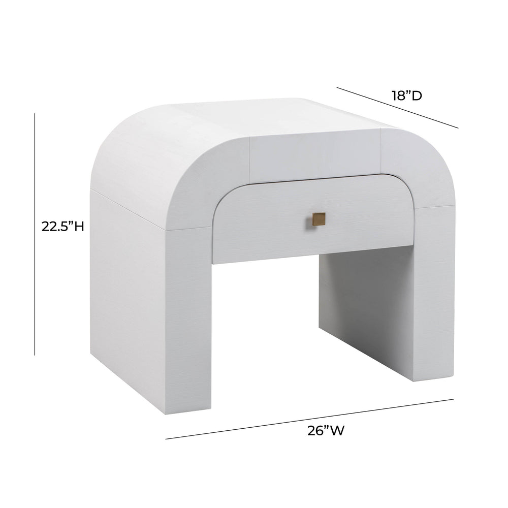 Hump 26" Arched Nightstand With Drawer dimensions