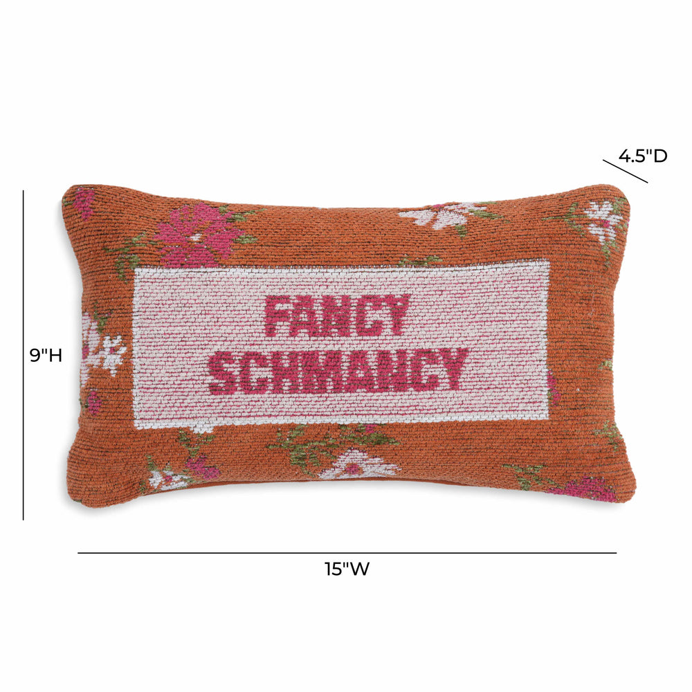 Fancy Schmancy 15"X9" Jacquard Cotton Pillow dimensions