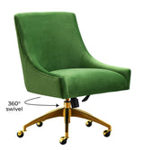 Beatrix Performance Velvet Office Swivel Chair - View 25