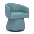 Kristen Rolling Desk Chair in Sea Foam Green three-quarter profile
