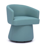 Kristen Rolling Desk Chair in Sea Foam Green chenille front view