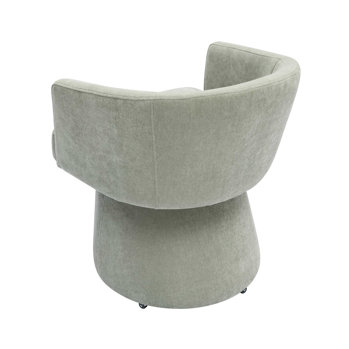Kristen Rolling Desk Chair in Faded Blue smooth rolling base