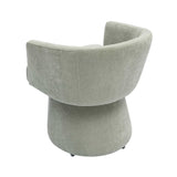 Kristen Rolling Desk Chair in Faded Blue smooth rolling base