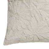 Tabitha 24" Euro Size Square Embroidered Throw Pillow - View 3