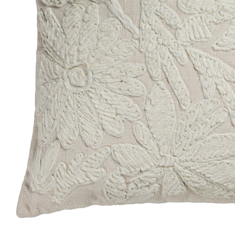 Tabitha 24" Euro Size Square Embroidered Throw Pillow - View 3