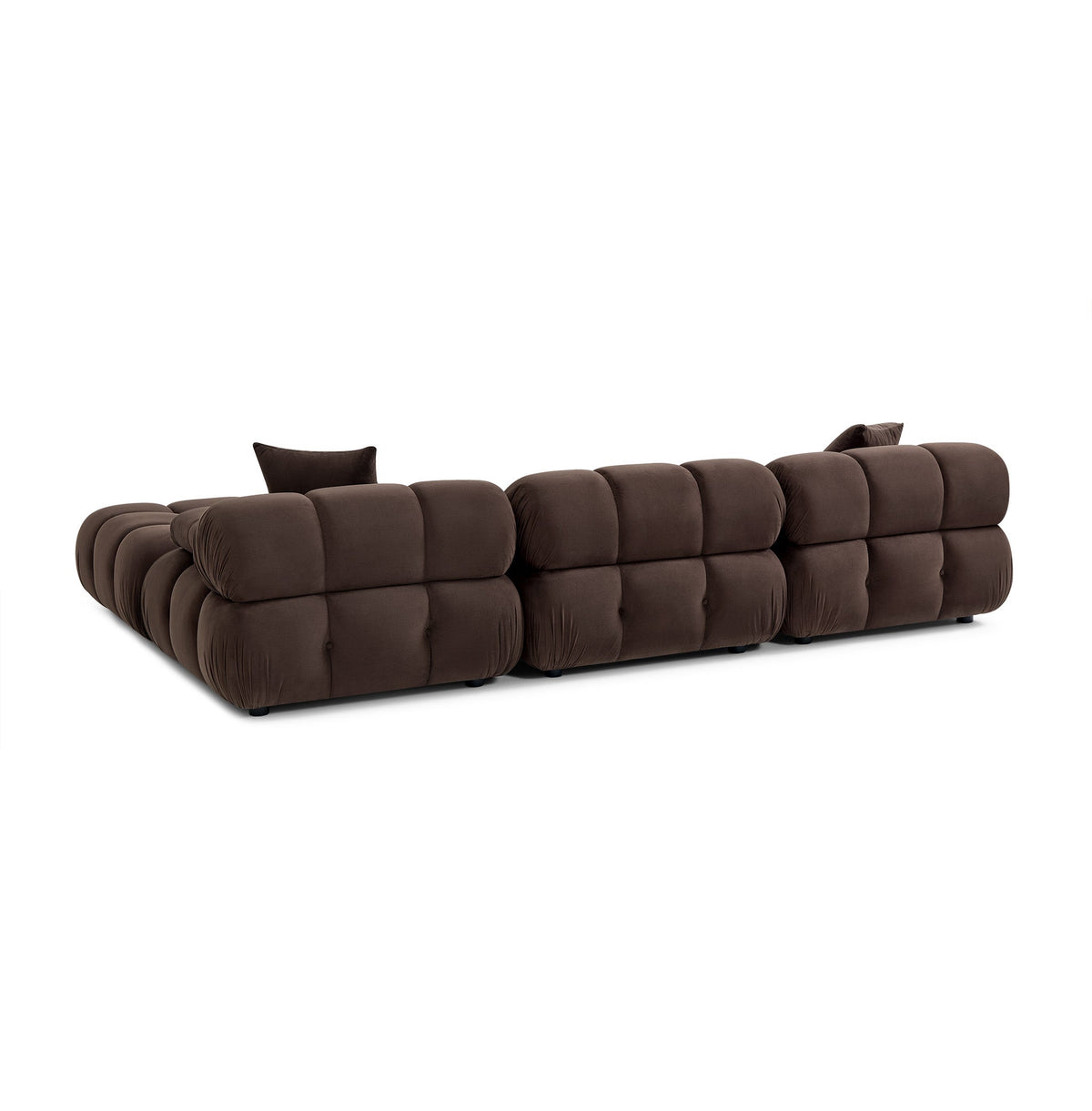Calliope dark brown armless modular unit angled view
