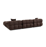 Calliope dark brown armless modular unit angled view