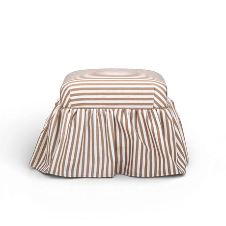 Gertrude Performance Linen Skirted Ottoman - View 4