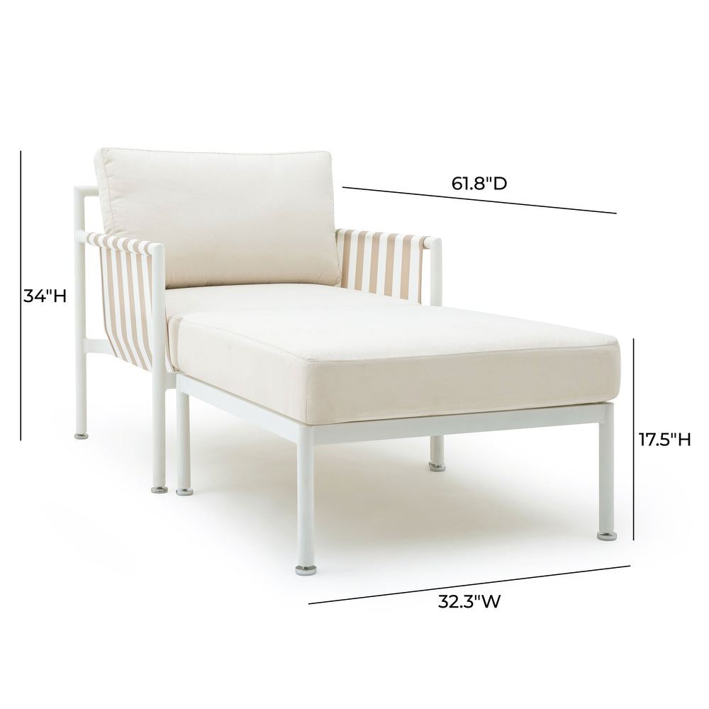 Dunes Cream Outdoor Lounge Set dimensions
