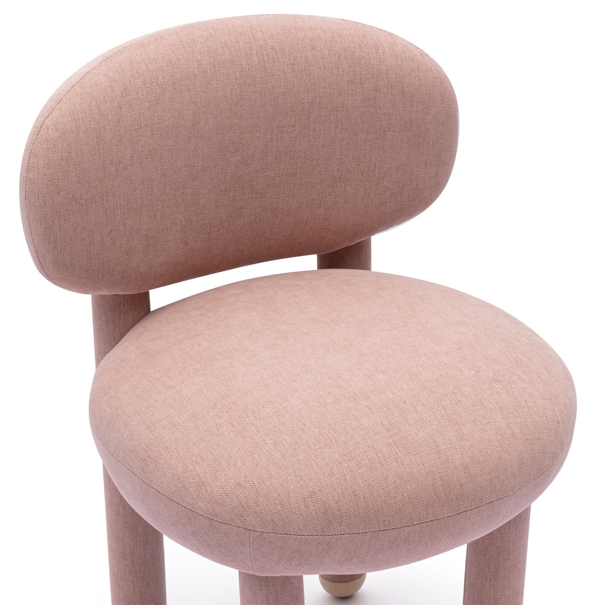 Manu Performance Fabric Side Chair side angle highlighting ergonomic rounded back profile