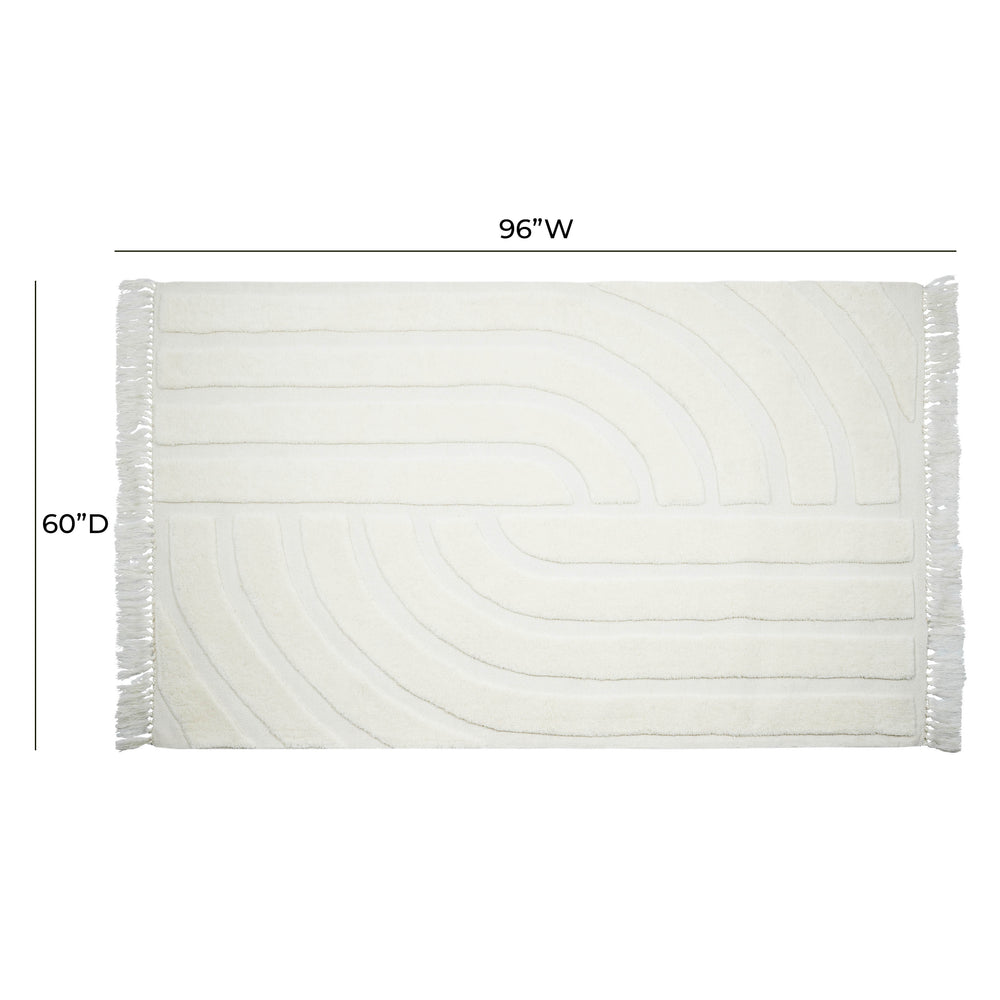 Loop White Area Rug dimensions