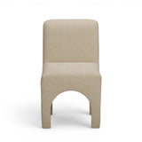 Tomlin Performance Chenille Dining Chair in Beige front elevation
