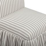 Gertrude Striped Performance Linen Skirted Dining Chair - View 25