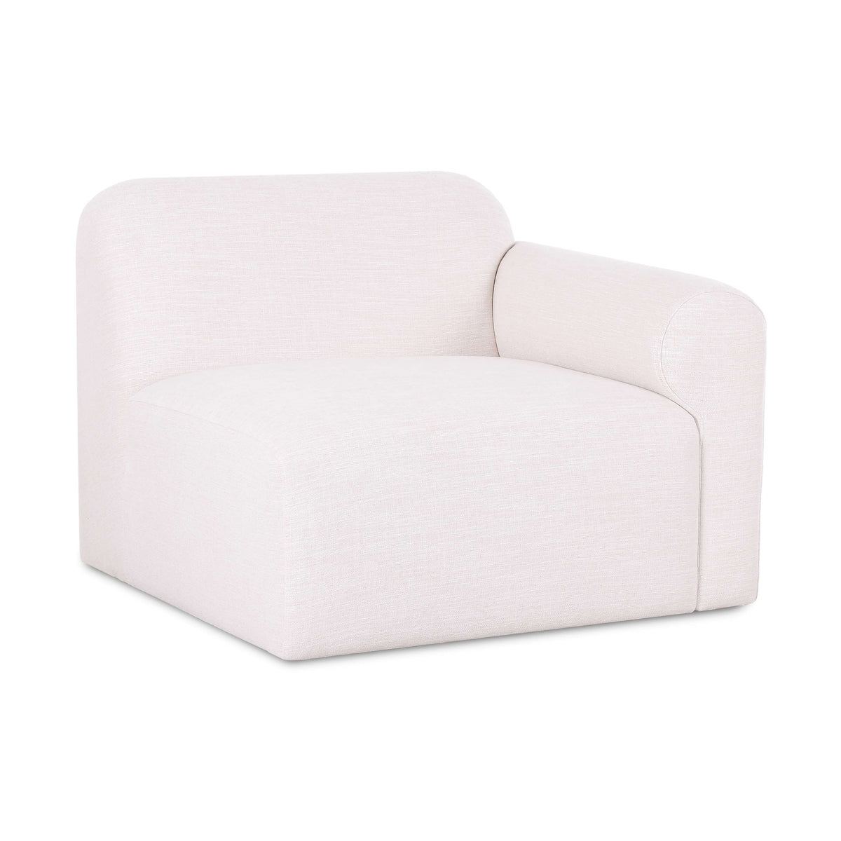 Gorge Modular Corner Chair tan fabric angle view