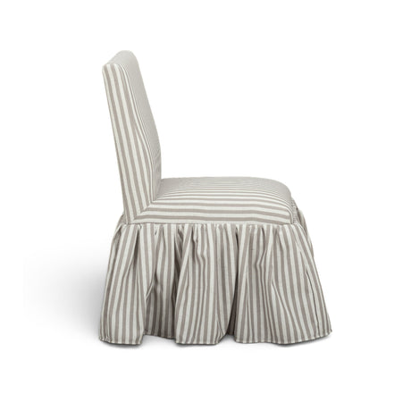 Gertrude Striped Performance Linen Skirted Dining Chair - View 23
