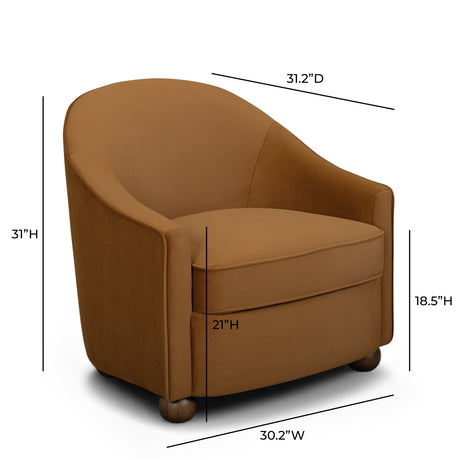 Cettie Performance Velvet Accent Chair - View 21