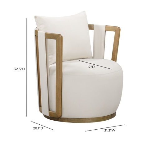 Overhead top view of Paolo chair showing deep cushioned seat