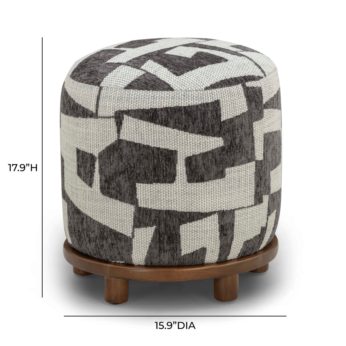 Bisou Performance Jacquard Ottoman - View 19