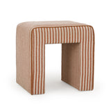 Terracotta Byron Square Cotton Jute Ottoman styled in modern living room