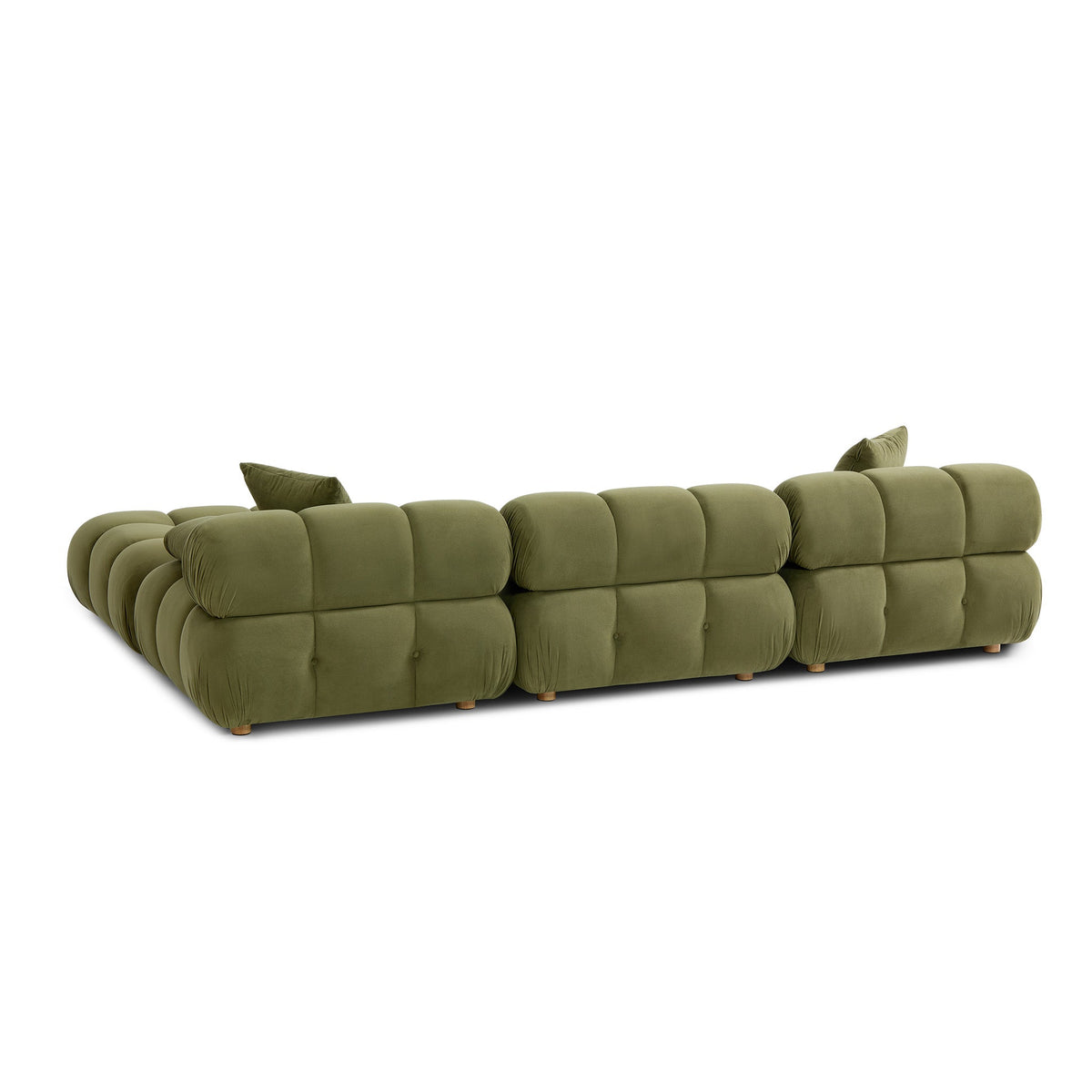 Calliope corner modular chair showing curved backrest and low profile base