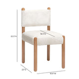 Complete dining room setting highlighting the Bruno straight back dining chair