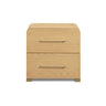 Marissa Ash Wood 2-Drawer Bedside Nightstand in natural ash finish front view