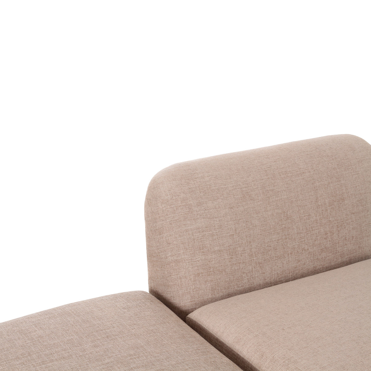 Overhead top-down layout of the five modular euro sectional pieces combined