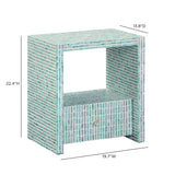 Tia 20" Mother of Pearl Nightstand - View 8