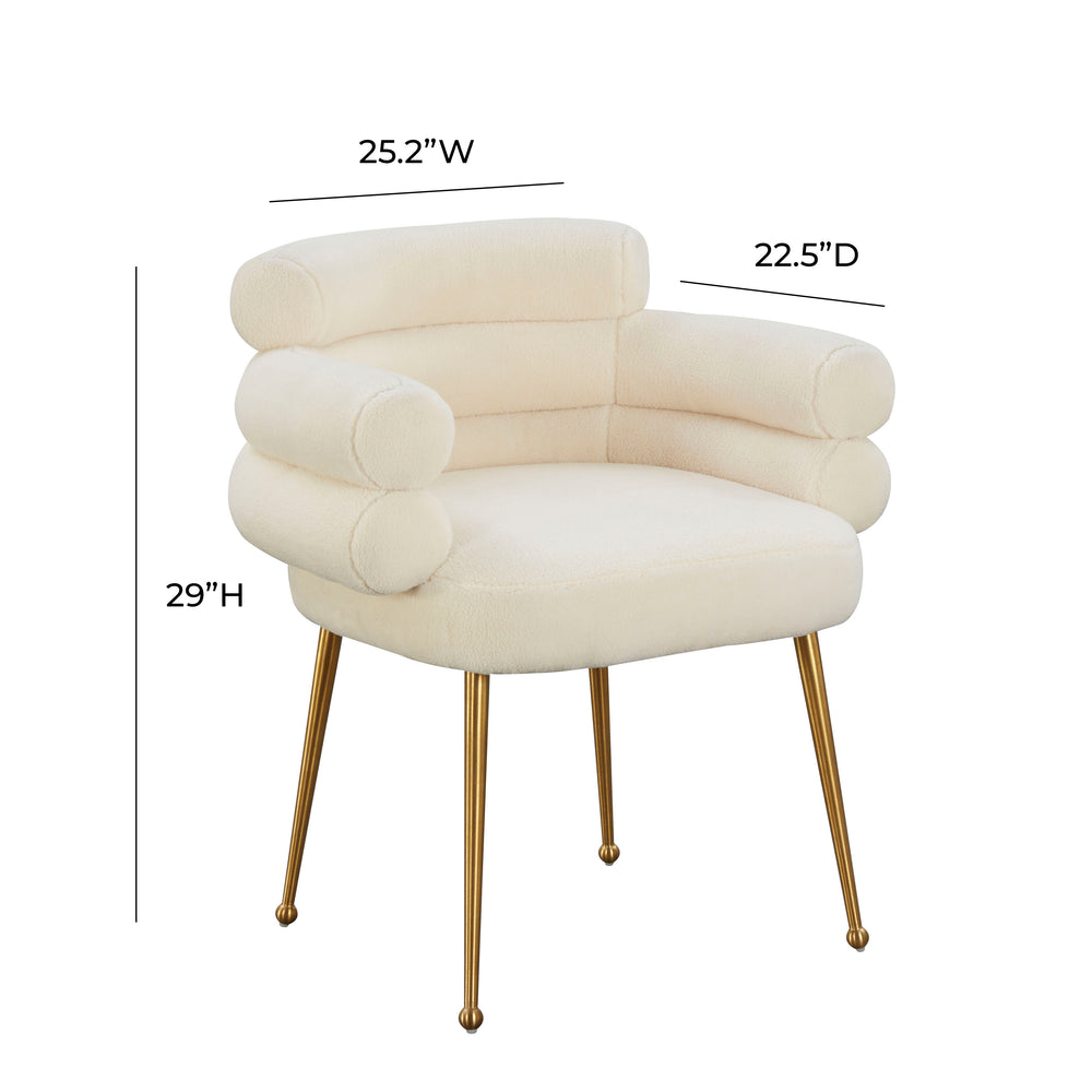 Dente Grey Velvet Dining Chair dimensions