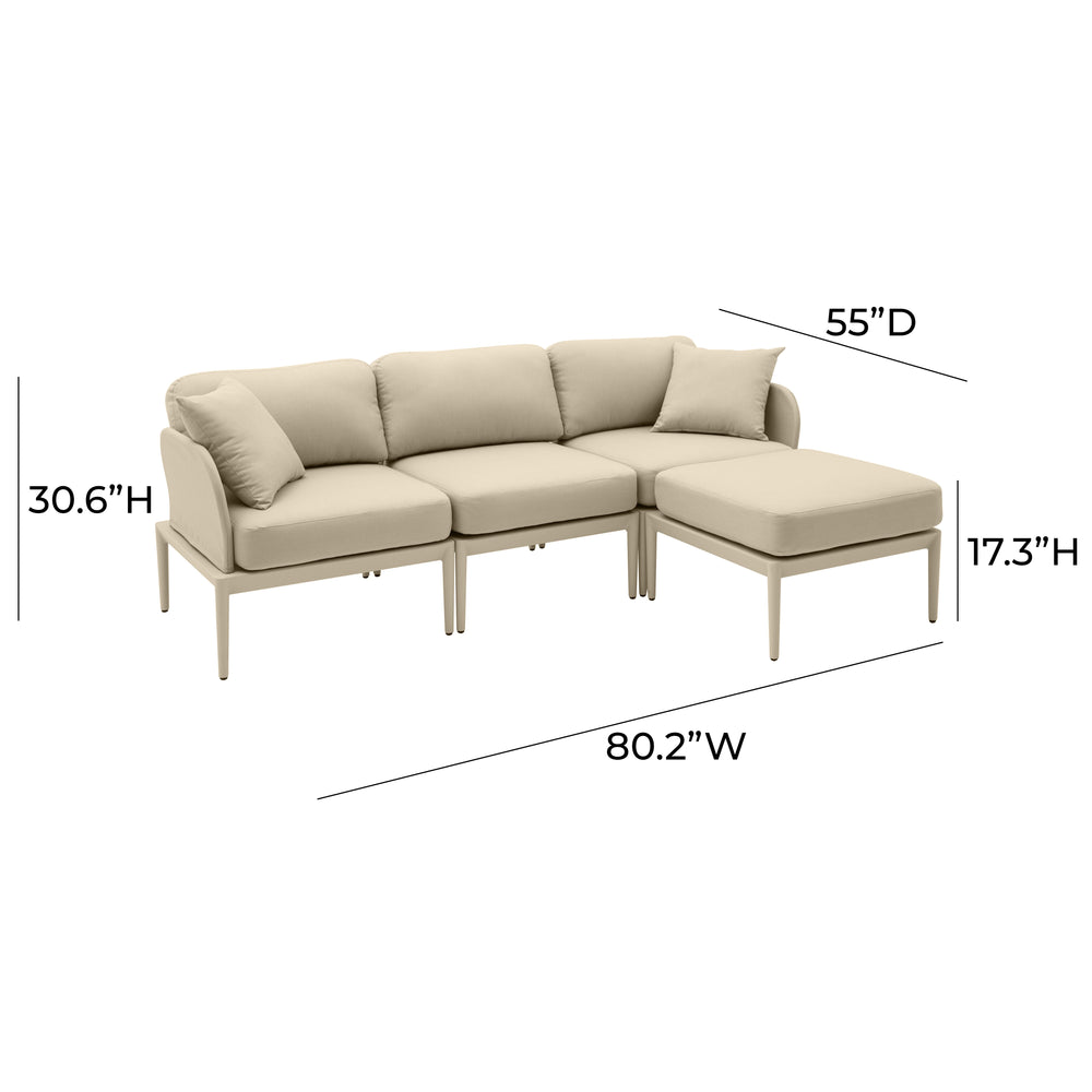 Kapri 4-Piece Modular Outdoor Sectional dimensions
